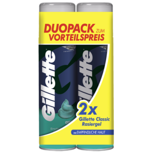 Gillette Sensitive Gel Duo Pack raseerimisgeelid (2 x 200 ml) 1/1
